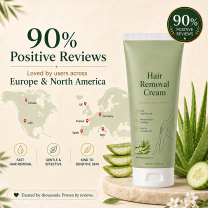 Natural Gentle Hair Removal Cream | For Women & Men, Sensitive Skin