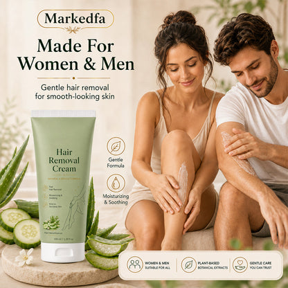 Natural Gentle Hair Removal Cream | For Women & Men, Sensitive Skin