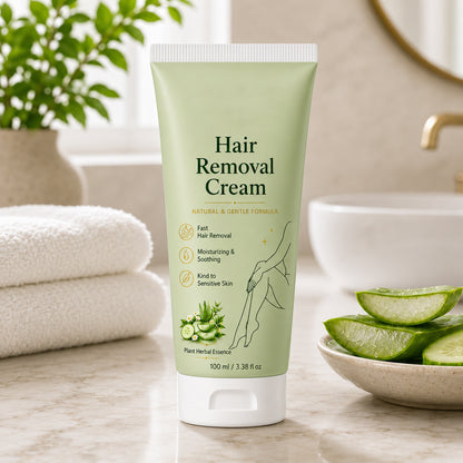 Natural Gentle Hair Removal Cream | For Women & Men, Sensitive Skin